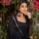 Women Black Anarkali Kurta With Dupatta